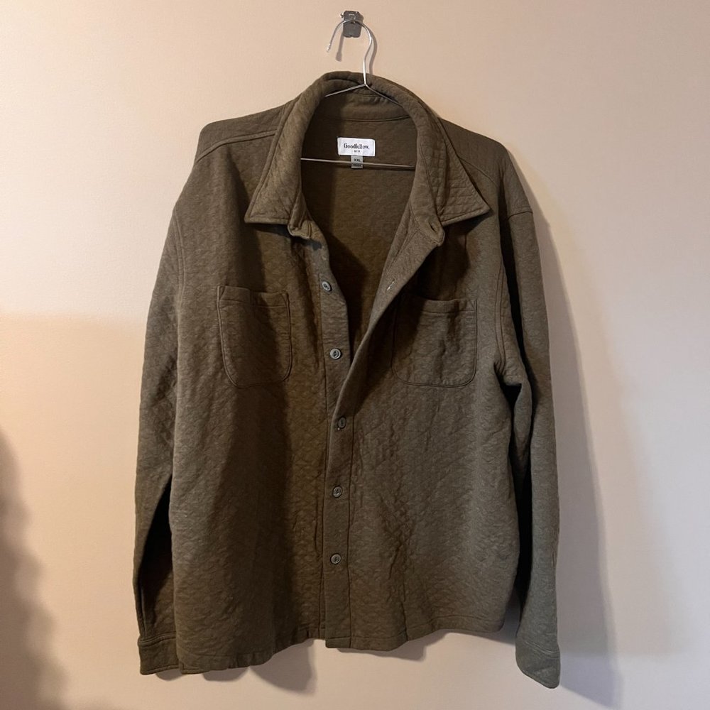 Long Sleeve Men's Textured Button Up